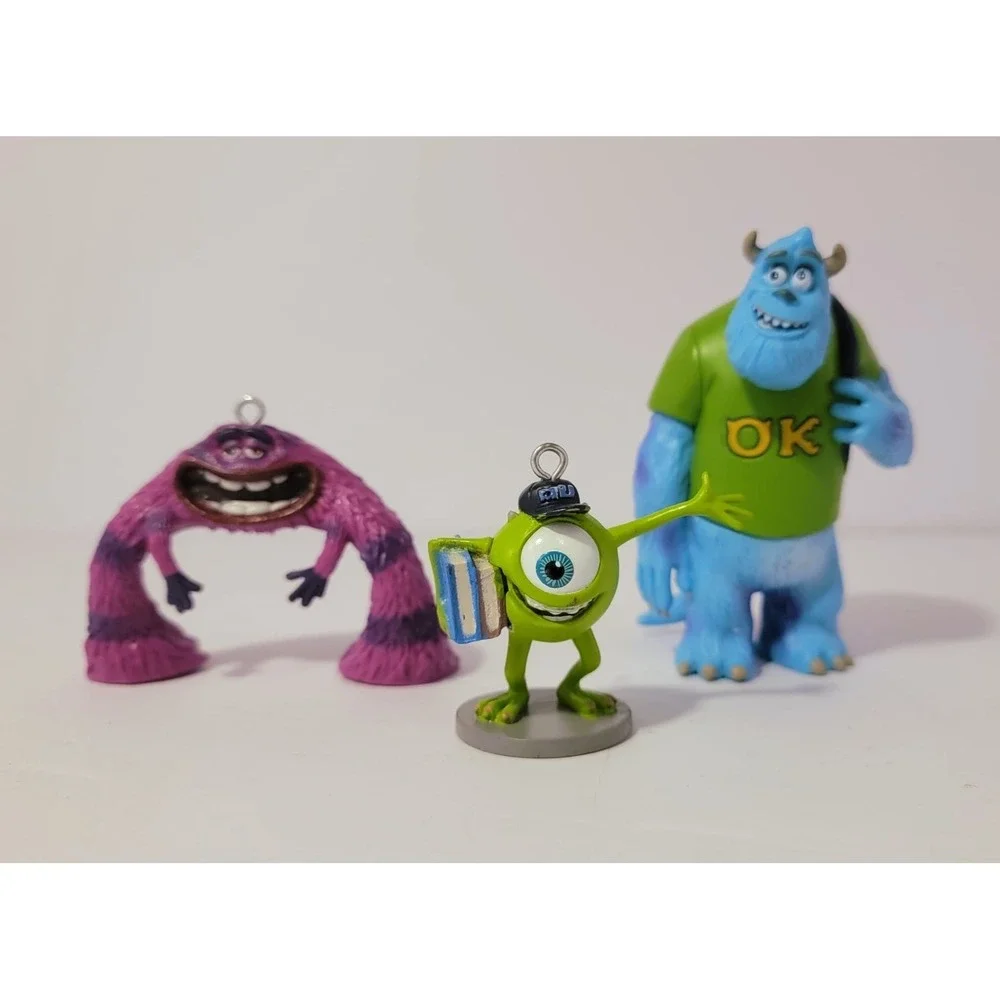 Disney Monsters University Inc. Lot of 3‎ Christmas Ornament Cake Topper